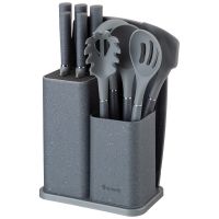 НАБОР AGNESS ИЗ 12ПР: 5 НОЖЕЙ,ДОСКА,ПОДСТАВКА,ПОЛОВНИК,ЛОЖКА,ЛОПАТКА,ШУМОВКА,ЛОЖКА ДЛЯ СПАГЕТТИ