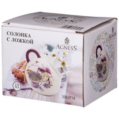 СОЛОНКА С ЛОЖКОЙ AGNESS 