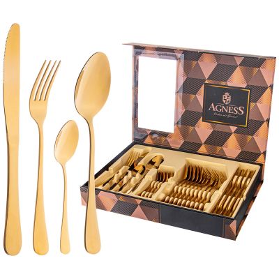НАБОР СТОЛОВЫХ ПРИБОРОВ AGNESS НА 6 ПЕРСОН 24 ПР.-0