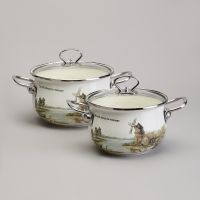 НАБОР КАСТРЮЛЬ ЭМАЛИРОВАННЫЙ, СЕРИЯ 