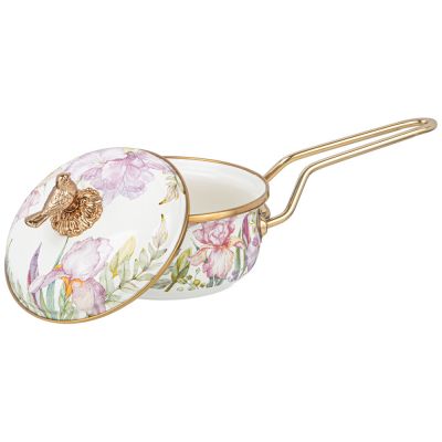 КОВШ AGNESS ЭМАЛИРОВАННЫЙ, СЕРИЯ IRISES 14СМ/0,9Л D=14 СМ  ДЛИНА=31СМ ПОДХОДИТ ДЛЯ ИНДУКЦИОН-2