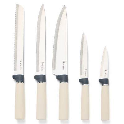 НАБОР AGNESS ИЗ 10ПР: 5 НОЖЕЙ, 4 ДОСКИ И ПОДСТАВКА, СЕРИЯ 