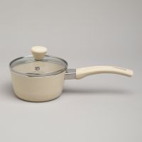 КОВШИК AGNESS АНТИП. ПОКР. РУЧКА SOFT TOUCH  И СТЕКЛ. КРЫШКОЙ 600 МЛ 12*6 СМ