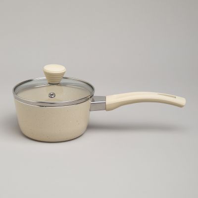 КОВШИК AGNESS АНТИП. ПОКР. РУЧКА SOFT TOUCH  И СТЕКЛ. КРЫШКОЙ 600 МЛ 12*6 СМ-0