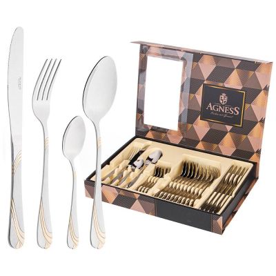 НАБОР СТОЛОВЫХ ПРИБОРОВ AGNESS НА 6 ПЕРСОН 24 ПР.-0