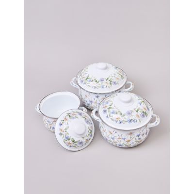 НАБОР КАСТРЮЛЬ AGNESS  ЭМАЛИРОВАННЫХ СЕРИЯ 