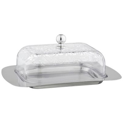 МАСЛЕНКА AGNESS С ПЛАСТИКОВОЙ КРЫШКОЙ 19*12*7 СМ (КОР=24ШТ.)-0