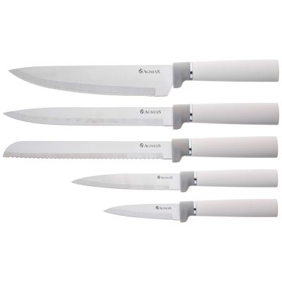 НАБОР AGNESS ИЗ 12ПР: 5 НОЖЕЙ,ДОСКА,ПОДСТАВКА,ПОЛОВНИК,ЛОЖКА,ЛОПАТКА,ШУМОВКА,ЛОЖКА ДЛЯ СПАГЕТТИ-4