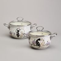 НАБОР КАСТРЮЛЬ ЭМАЛИРОВАННЫЙ, СЕРИЯ 