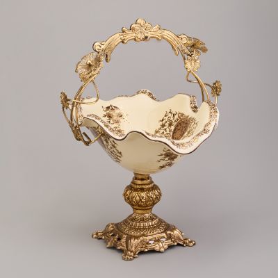 БЛЮДО НА НОЖКЕ 32*24*34 СМ-0