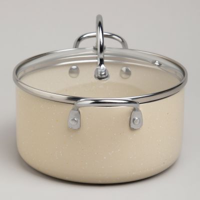 КАСТРЮЛЯ AGNESS С АНТИП. ПОКР.  И СТЕКЛ. КРЫШКОЙ 1350 МЛ, 16*8 СМ-4