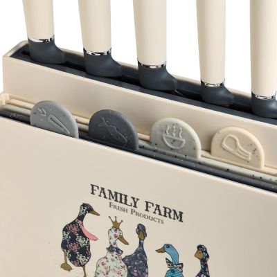 НАБОР AGNESS ИЗ 10ПР: 5 НОЖЕЙ, 4 ДОСКИ И ПОДСТАВКА, СЕРИЯ 