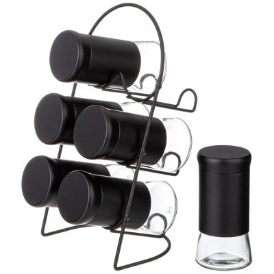 НАБОР БАНОЧЕК ДЛЯ СПЕЦИЙ ИЗ 6 ШТ. НА МЕТАЛ. ПОДСТАВКЕ-0