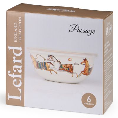 НАБОР МИСОК LEFARD ЭМАЛИРОВАН. С ПЛАСТИК.КРЫШКАМИ, СЕРИЯ PASSAGE, 6ПР. 14/16/18СМ, 0,6/0,9/1,3Л-1