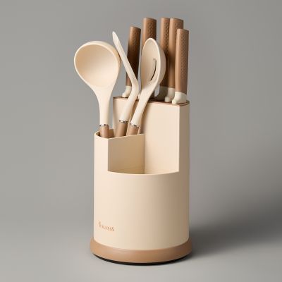 НАБОР AGNESS ИЗ 9ПР: 5 НОЖЕЙ, ПОЛОВНИК, ЛОПАТКА И ШУМОВКА, ВРАЩАЮЩАЯСЯ ПОДСТАВКА-4