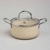 КАСТРЮЛЯ AGNESS С АНТИП. ПОКР.  И СТЕКЛ. КРЫШКОЙ 950 МЛ, 14*7 СМ