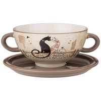 БУЛЬОННИЦА С БЛЮДЦЕМ AGNESS 