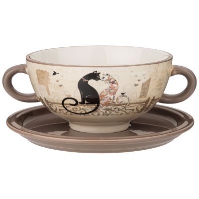 БУЛЬОННИЦА С БЛЮДЦЕМ AGNESS 