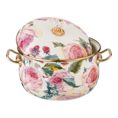 КАСТРЮЛЯ ЭМАЛИРОВАННАЯ AGNESS С КРЫШКОЙ, СЕРИЯ ВИНТАЖ, 3,8Л, ДИАМЕТР=20СМ (КОР=4ШТ.)-2