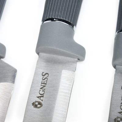 НАБОР AGNESS ИЗ 12ПР: 5 НОЖЕЙ,ДОСКА,ПОДСТАВКА,ПОЛОВНИК,ЛОЖКА,ЛОПАТКА,ШУМОВКА,ЛОЖКА ДЛЯ СПАГЕТТИ-2