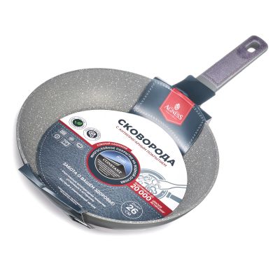 СКОВОРОДА С АНТИПРИГАРНЫМ ПОКРЫТИЕМ PFLUON MARBLE, 26*5 СМ-4