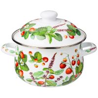 КАСТРЮЛЯ AGNESS ЭМАЛИРОВАННАЯ С ЭМАЛ.КРЫШКОЙ СЕРИЯ 