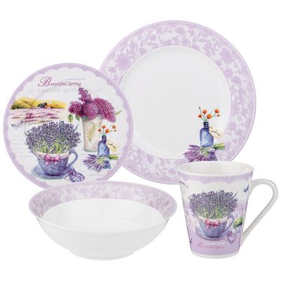 НАБОР ПОСУДЫ ОБЕДЕННЫЙ  LEFARD ЛАВАНДОВАЯ ВЕСНА  4 ПЕР. 16 ПР.-0