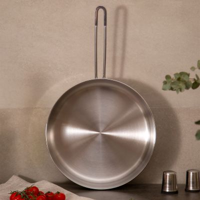 СКОВОРОДА AGNESS PROFESSIONAL 28Х8 СМ, 5 Л ВЫСОКОКАЧЕСТВЕННАЯ НЕРЖ СТАЛЬ 18/10 ИНДУКЦИОННОЕ ДНО-3