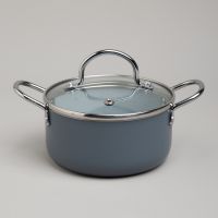 КАСТРЮЛЯ AGNESS С АНТИП. ПОКР.  И СТЕКЛ. КРЫШКОЙ 950 МЛ, 14*7 СМ