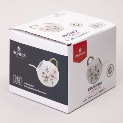 СОЛОНКА С ЛОЖКОЙ AGNESS 