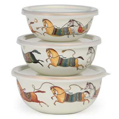 НАБОР МИСОК LEFARD ЭМАЛИРОВАН. С ПЛАСТИК.КРЫШКАМИ, СЕРИЯ PASSAGE, 6ПР. 14/16/18СМ, 0,6/0,9/1,3Л-0