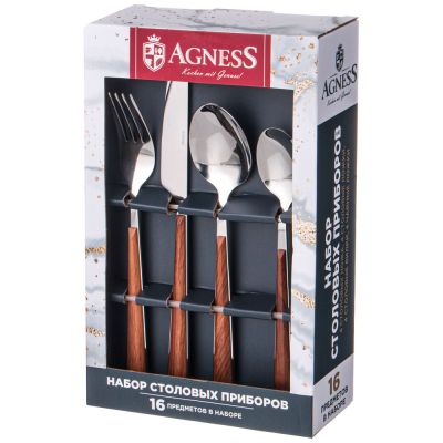 НАБОР СТОЛОВЫХ ПРИБОРОВ AGNESS, 16 ПРЕДМЕТОВ-1