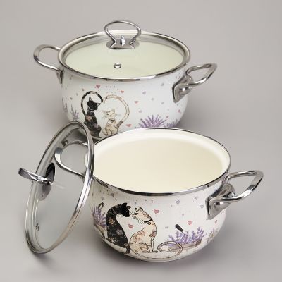 НАБОР КАСТРЮЛЬ ЭМАЛИРОВАННЫЙ, СЕРИЯ 