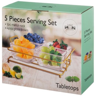 МЕНАЖНИЦА 4 СЕКЦИИ НА ПОДСТАВКЕ 270 МЛ 10,5*10,5*5,5СМ-1