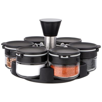 НАБОР ЕМКОСТЕЙ ДЛЯ СПЕЦИЙ 6ШТ 85МЛ НА ПОДСТАВКЕ AGNESS-5