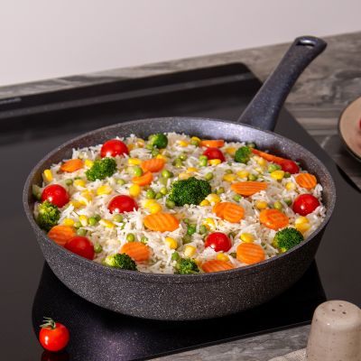 СКОВОРОДА AGNESS ГЛУБОКАЯ С АНТИПРИГАРНЫМ 