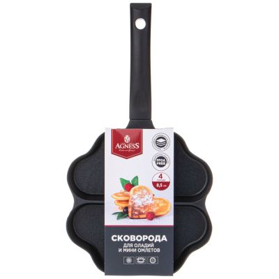СКОВОРОДА AGNESS ДЛЯ ОЛАДИЙ С АНТИПРИГАР.ПОКРЫТИЕМ 36*19.5*2.0СМ(КОР=12ШТ)-1