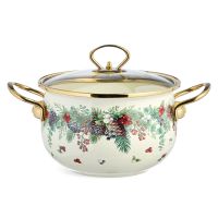 КАСТРЮЛЯ ЭМАЛИРОВАННАЯ AGNESS СО СТЕКЛЯННОЙ КРЫШКОЙ СЕРИЯ 