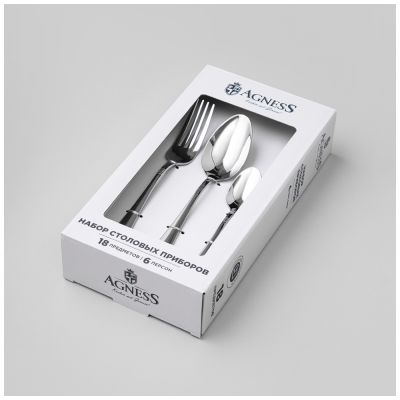 НАБОР СТОЛОВЫХ ПРИБОРОВ SOLE AGNESS 18 ПР., СТАЛЬ 18/0-1