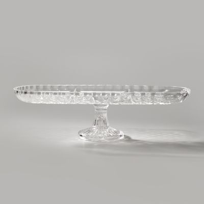 БЛЮДО НА НОЖКЕ ОВАЛЬНОЕ 3 СЕКЦИИ 39X14 СМ-3