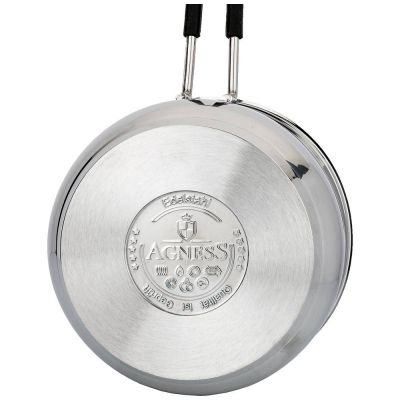 КОВШ AGNESS МОНБЛАН 12Х8 СМ,  0,9 Л, НЕРЖ СТАЛЬ ИНДУКЦИОННОЕ ДНО-1