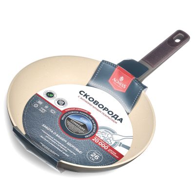 СКОВОРОДА С АНТИПРИГАРНЫМ ПОКРЫТИЕМ PFLUON MARBLE, 26*5 СМ-4