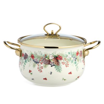 КАСТРЮЛЯ ЭМАЛИРОВАННАЯ AGNESS СО СТЕКЛЯННОЙ КРЫШКОЙ СЕРИЯ 