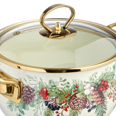 КАСТРЮЛЯ ЭМАЛИРОВАННАЯ AGNESS СО СТЕКЛЯННОЙ КРЫШКОЙ СЕРИЯ 