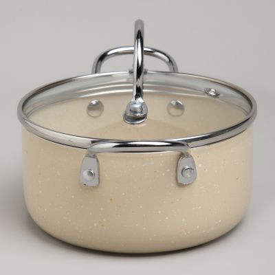 КАСТРЮЛЯ AGNESS С АНТИП. ПОКР.  И СТЕКЛ. КРЫШКОЙ 950 МЛ, 14*7 СМ-4