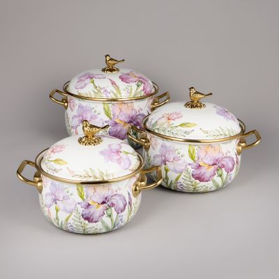 НАБОР КАСТРЮЛЬ AGNESS ЭМАЛИРОВАННЫХ СЕРИЯ 