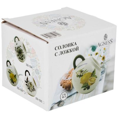 СОЛОНКА С ЛОЖКОЙ AGNESS 