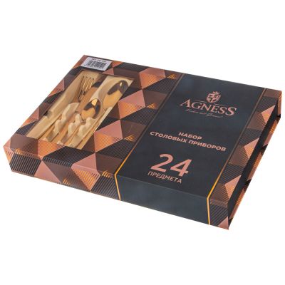 НАБОР СТОЛОВЫХ ПРИБОРОВ AGNESS НА 6 ПЕРСОН 24 ПР.-1