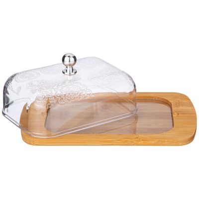 МАСЛЕНКА AGNESS С ПЛАСТИКОВОЙ КРЫШКОЙ 19*12*7 СМ (КОР=24ШТ.)-2