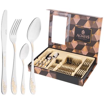 НАБОР СТОЛОВЫХ ПРИБОРОВ AGNESS НА 6 ПЕРСОН 24 ПР.-0